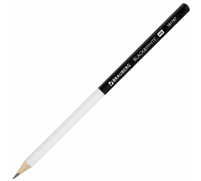 Карандаш Brauberg «Black&White» HB