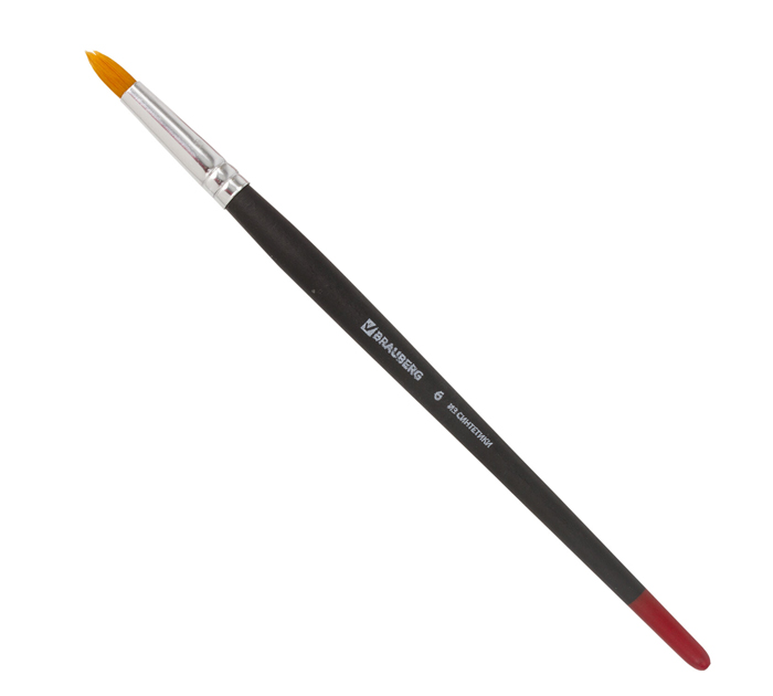 Кисть Brauberg №6, синтетика, круглая