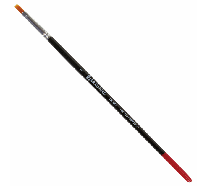 Кисть Brauberg №1, синтетика, плоская