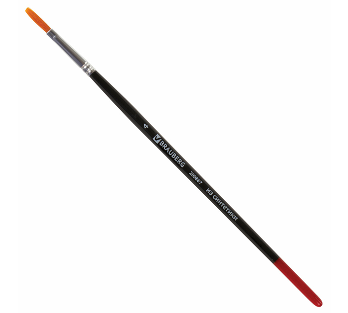 Кисть Brauberg №4, синтетика, плоская