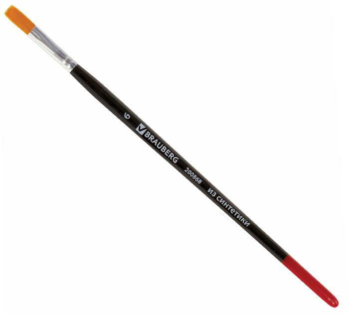 Кисть Brauberg №6, синтетика, плоская
