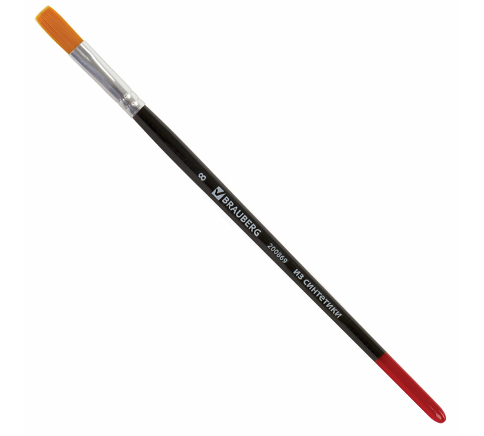 Кисть Brauberg №8, синтетика, плоская