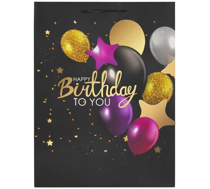 Пакет подарочный Золотая сказка «Happy Birthday» 33х12.7х44.7см