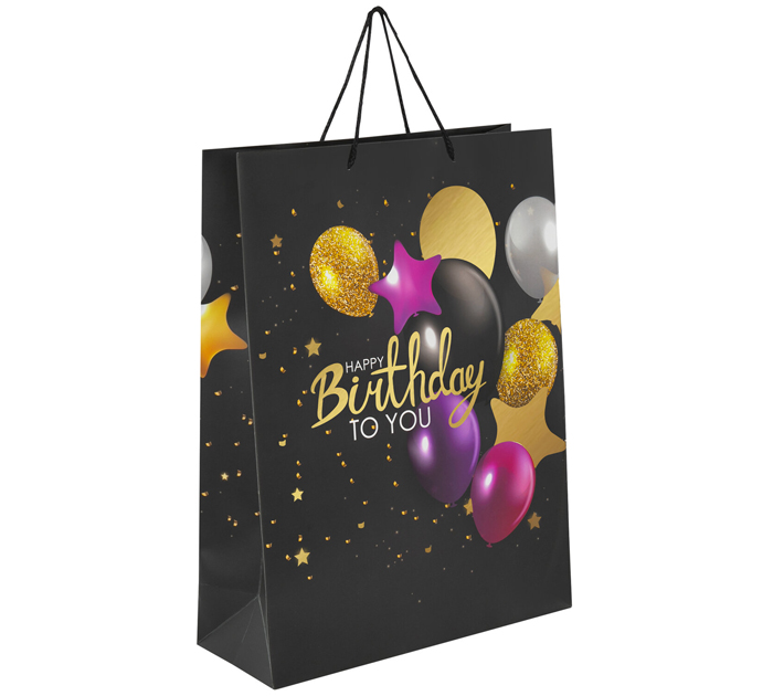 Пакет подарочный Золотая сказка «Happy Birthday» 33х12.7х44.7см