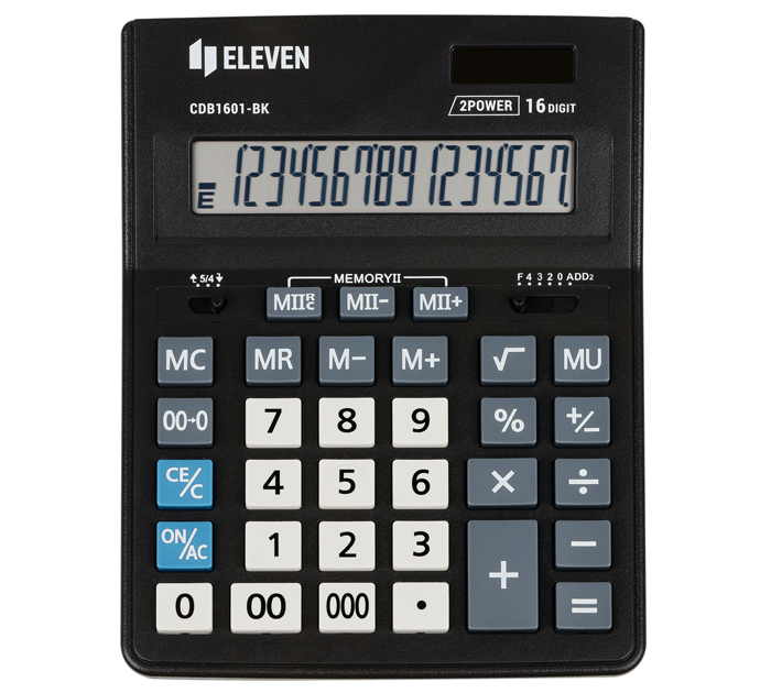 Калькулятор 16 разрядов Eleven Business Line черный, 155х205х35 мм