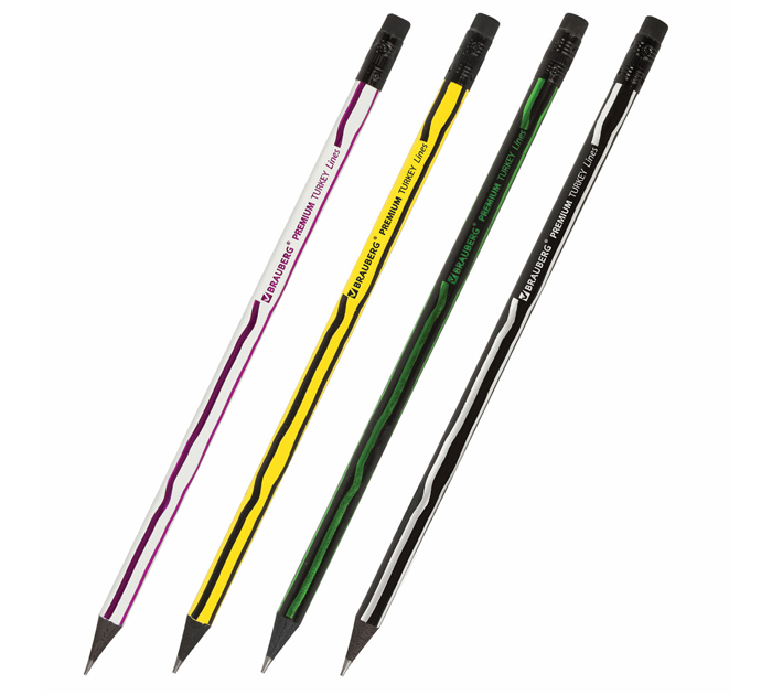 Карандаш Brauberg «Premium Turkey» HB, с ластиком