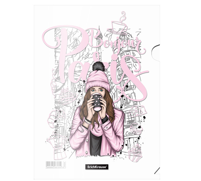 Папка-уголок Erich Krause «Dreamy Girls» А4, пластиковая, ассорти, 1 отделение