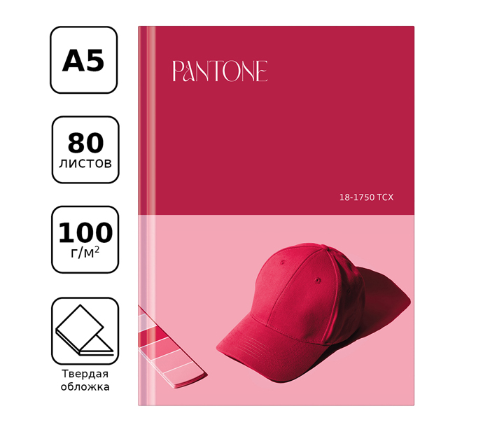 Книжка записная БиДжи «Viva magenta» А5, 80л, в точку