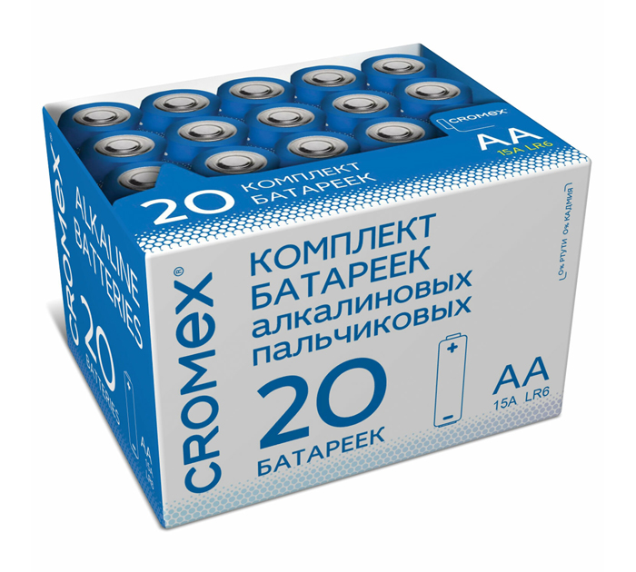 Элемент питания Cromex «Alkaline» АА, LR06, 20шт