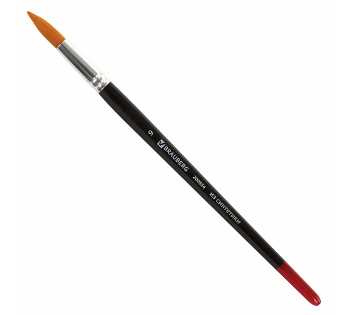 Кисть Brauberg №9, синтетика, круглая