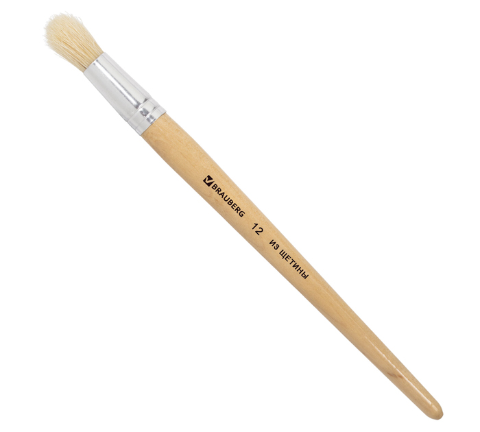 Кисть Brauberg №12, щетина, круглая
