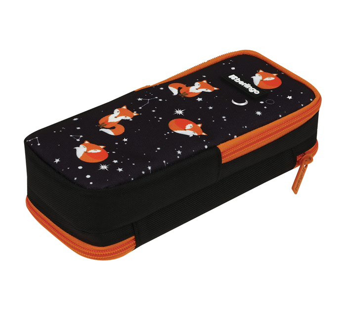 Пенал-футляр Berlingo «Starry fox» 205х80х55мм, 2 отделения, магнит
