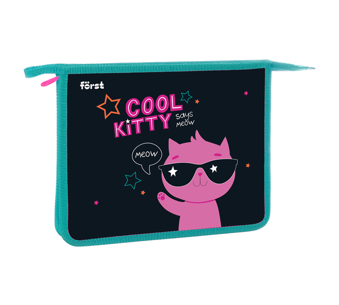 Папка для тетрадей Forst «Cool kitty» А5, на молнии, 1 отделение