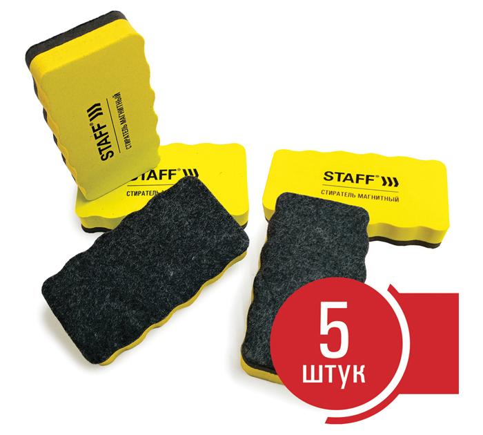 Губка для доски Staff 57х107мм, 5шт