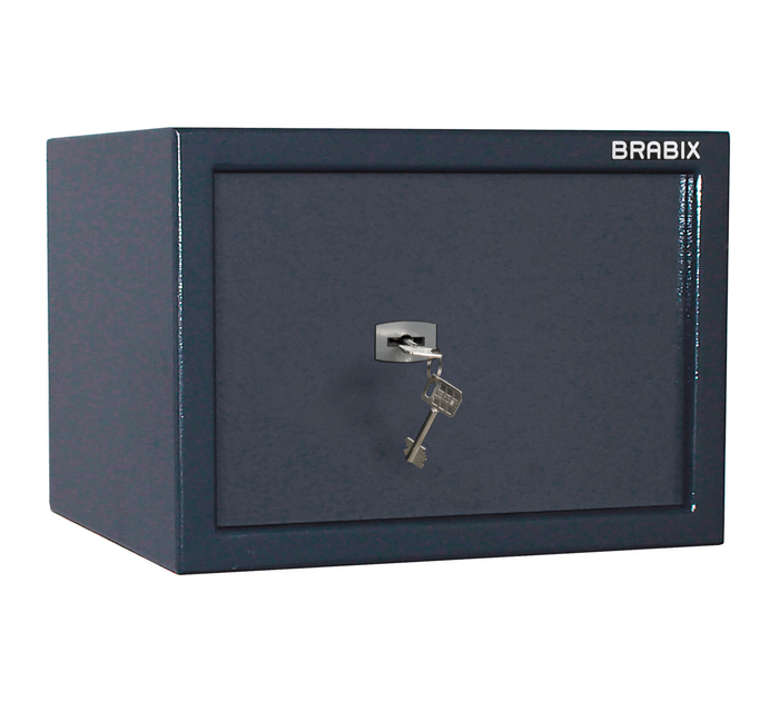 Сейф Brabix «KM-260» 260х360х290 мм, 13 кг, ключевой замок + полка, крепление к стене