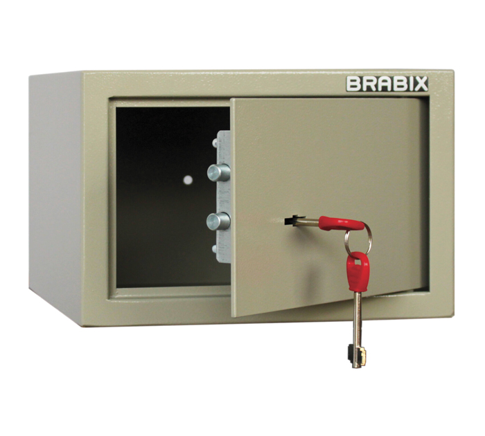 Сейф Brabix «D-18m» мебельный, 180х270х236 мм, 5 кг, ключевой замок, крепление к стене