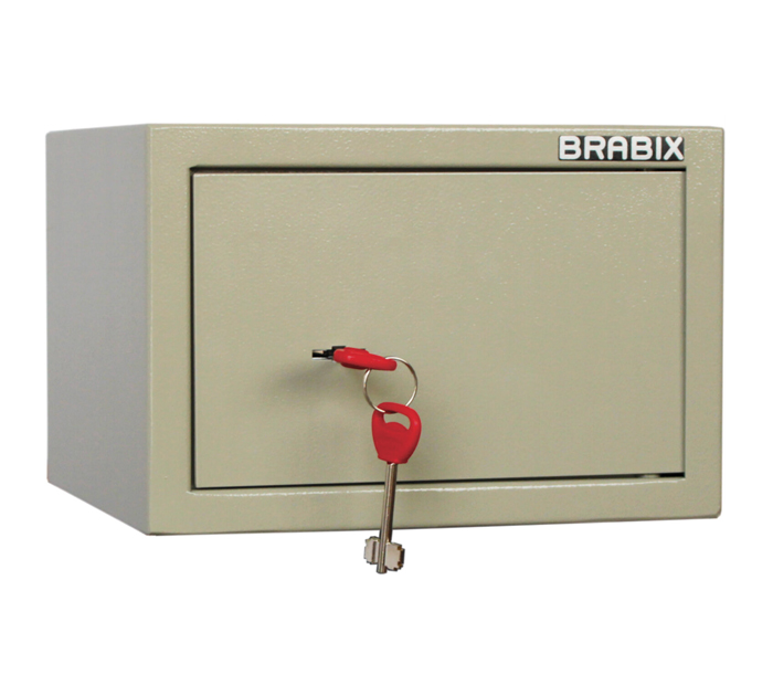Сейф Brabix «D-18m» мебельный, 180х270х236 мм, 5 кг, ключевой замок, крепление к стене
