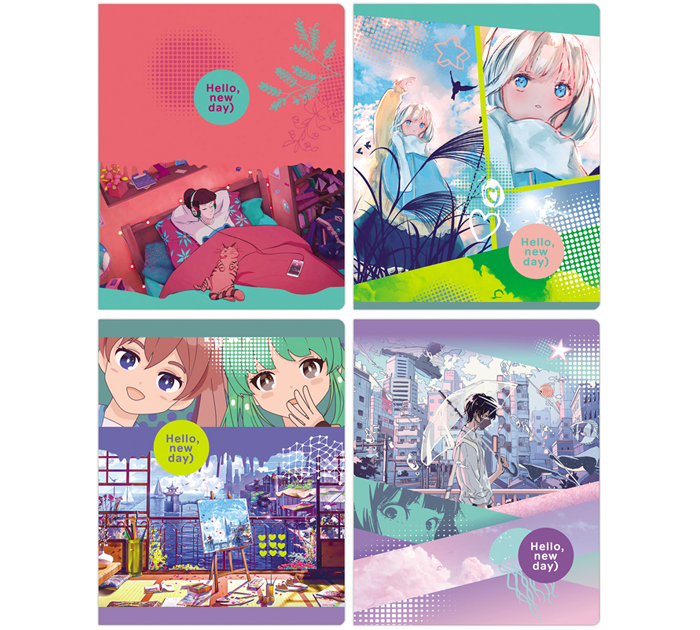 Тетрадь А5 40л клетка, BG «Hello, new day»