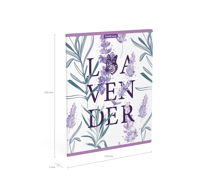 Тетрадь А5 48л клетка, Erich Krause «Lavender»