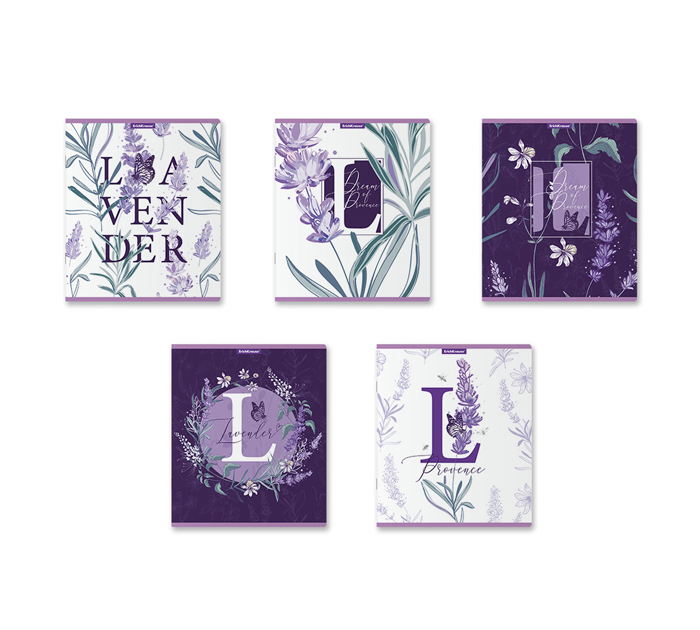 Тетрадь А5 48л клетка, Erich Krause «Lavender»