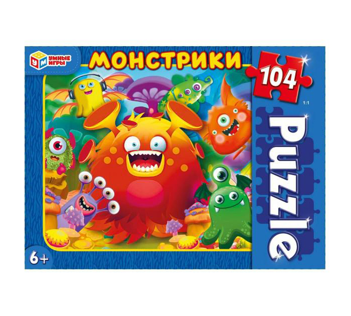 Пазл Умные игры «Монстрики» 104 элемента