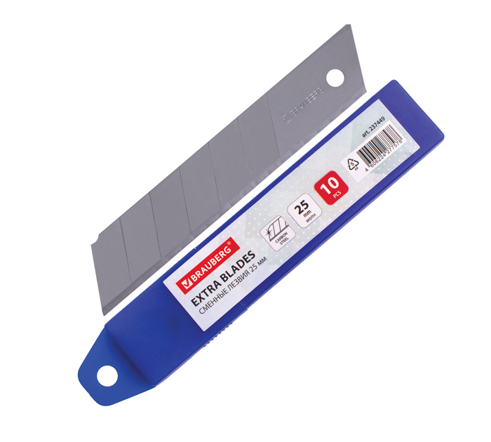 Лезвие для ножа Brauberg 25мм, 10шт