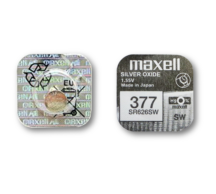 Элемент питания Maxell SR377, SR626, 1.55 V, 1шт