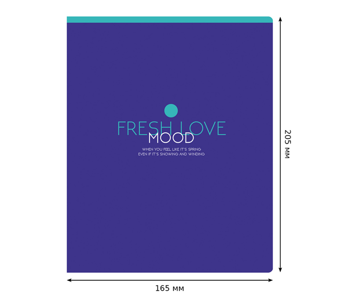 Тетрадь А5 80л линейка, BG «Monocolor. Mood»