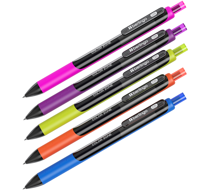 Ручка гелевая Berlingo «Color Zone gel» автоматическая, черная, узел 0.5мм, линия 0.3мм