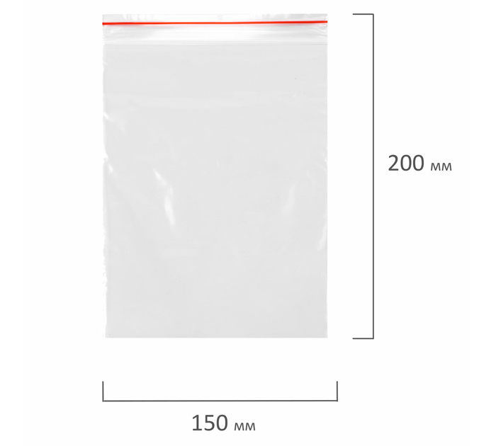 Пакет Zip Lock Staff 15х20см, 35мкм, 100шт