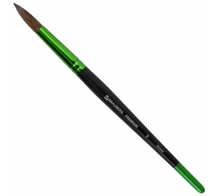 Кисть Brauberg №9, пони, круглая