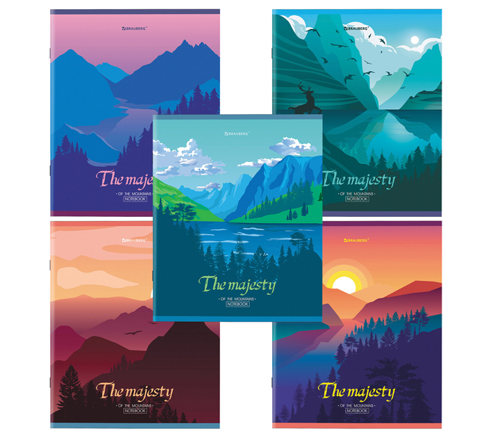 Тетрадь А5 48л клетка, Brauberg «Majesty»