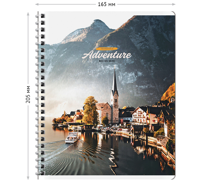 Тетрадь А5 48л линейка, на спирали, ArtSpace «Путешествия. New adventures»