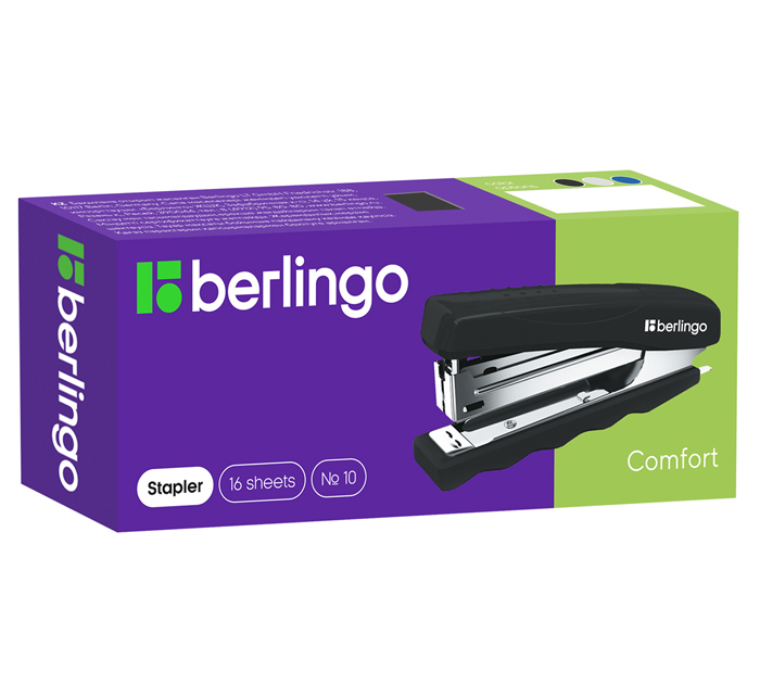 Степлер Berlingo «Comfort» №10, на 16л, черный