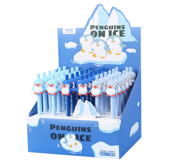 Ручка автоматическая Mazari «Penguins» синий стержень, узел 0.7мм