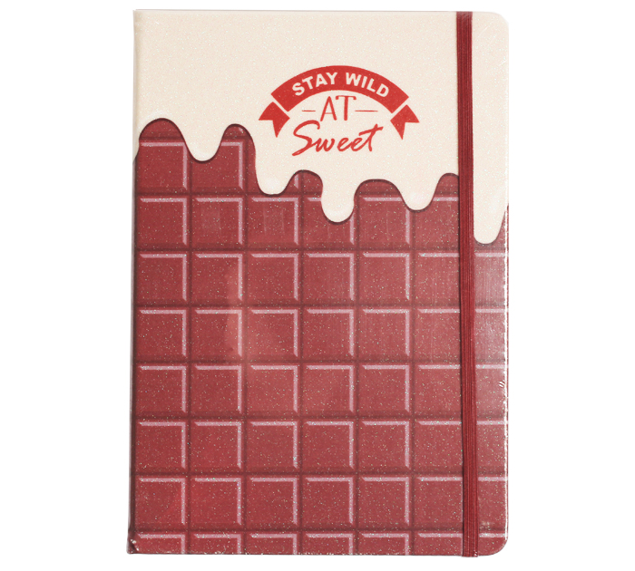 Блокнот А5 на сшивке Mazari клетка, 96л, на резинке, ассорти
