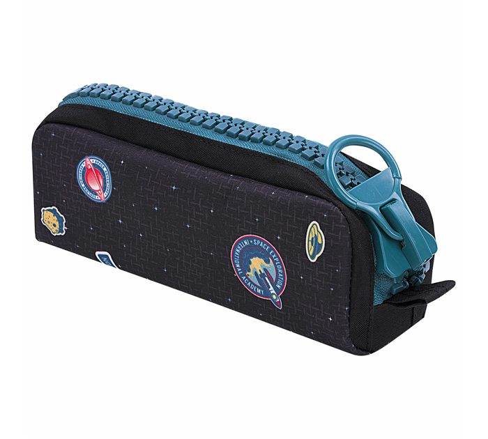 Пенал-косметичка Brauberg «Space mission» 220х80х65мм, с объемной «тракторной» молнией
