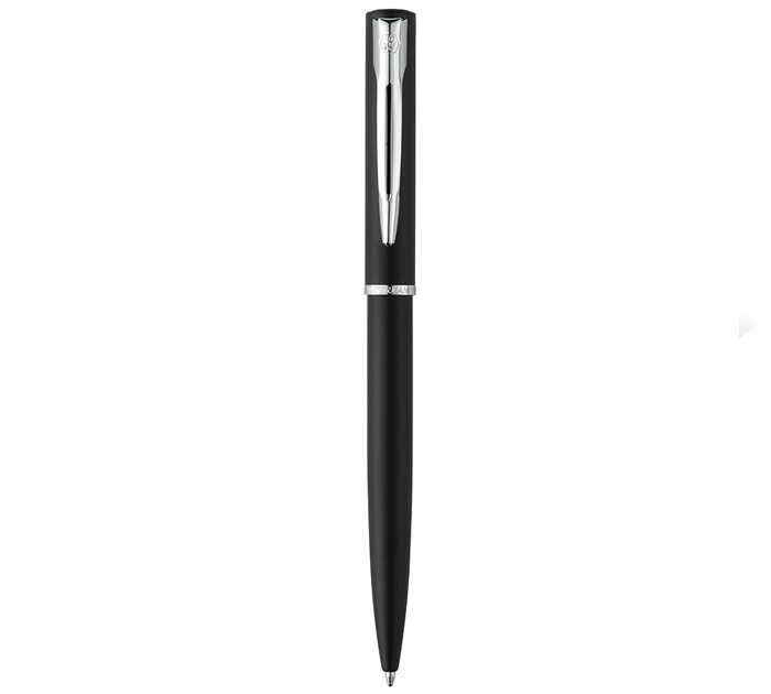 Ручка подарочная шариковая Waterman «Allure Black» синий стержень, узел - 1.0мм, линия - 0.8мм, в картонном футляре