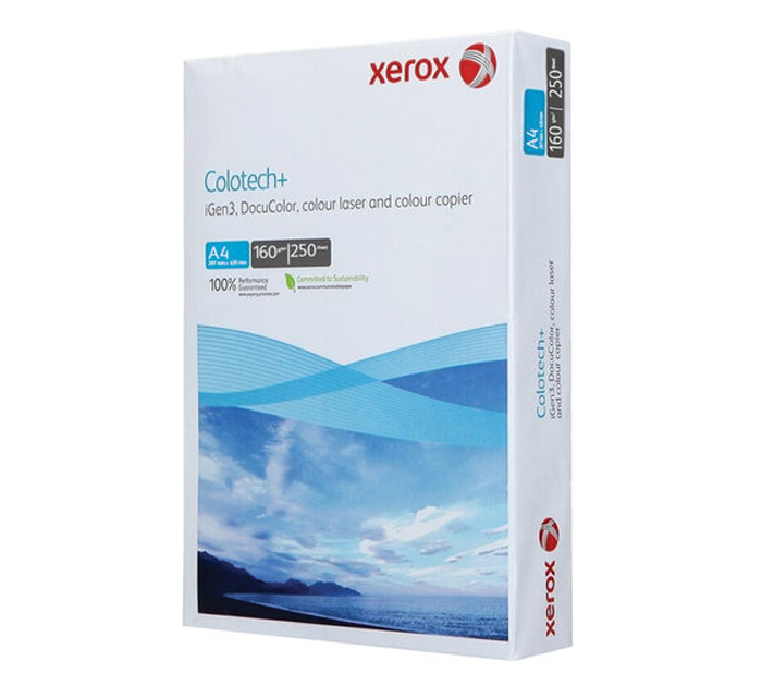 Бумага для цветной лазерной печати Xerox Colotech + А4, 160 г/м², 250л