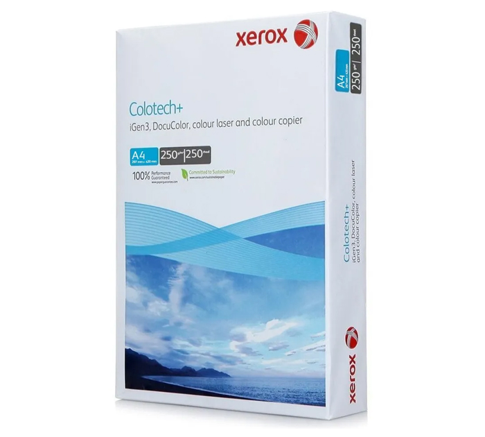 Бумага для цветной лазерной печати Xerox Colotech + А4, 250 г/м², 250л