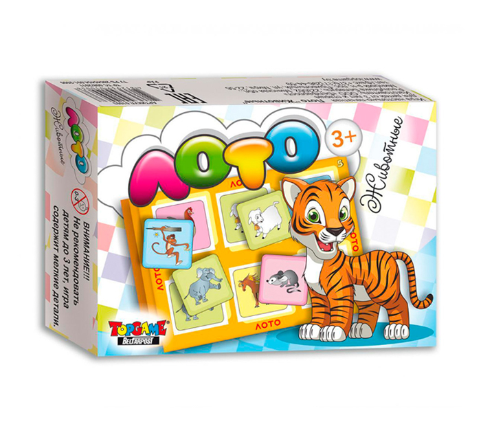Игра настольная  «Лото.Животные», от 3-х лет