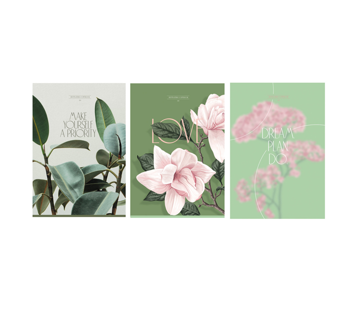 Тетрадь А4 80л, клетка, BG «Flora»