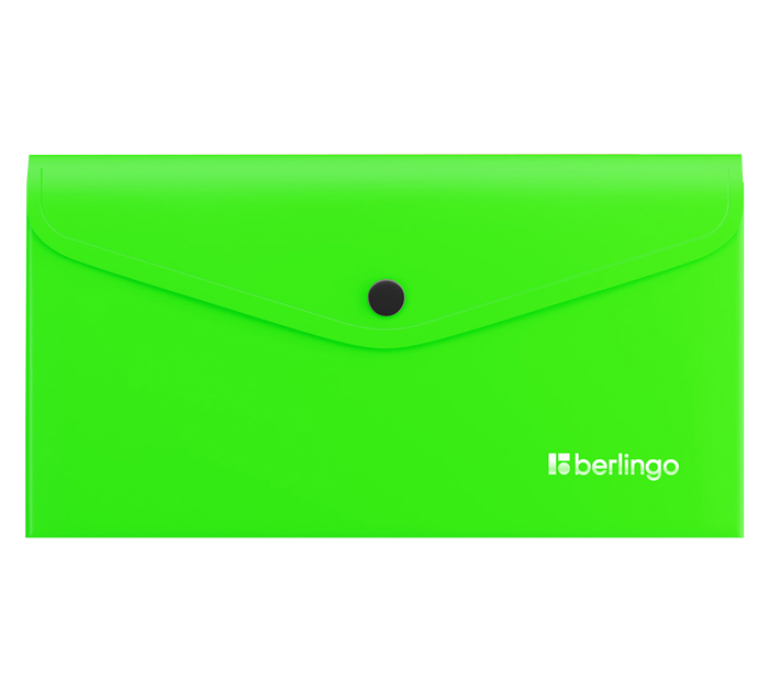 Папка-конверт Berlingo «Neon» С6, салатовая, 200мкм