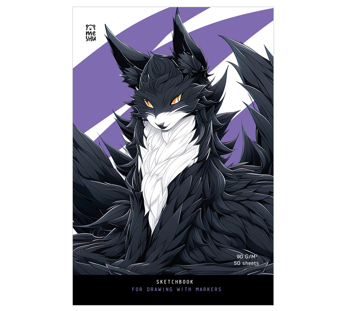 Скетчбук Meshu «Anime cat» для маркеров, А5, 50л