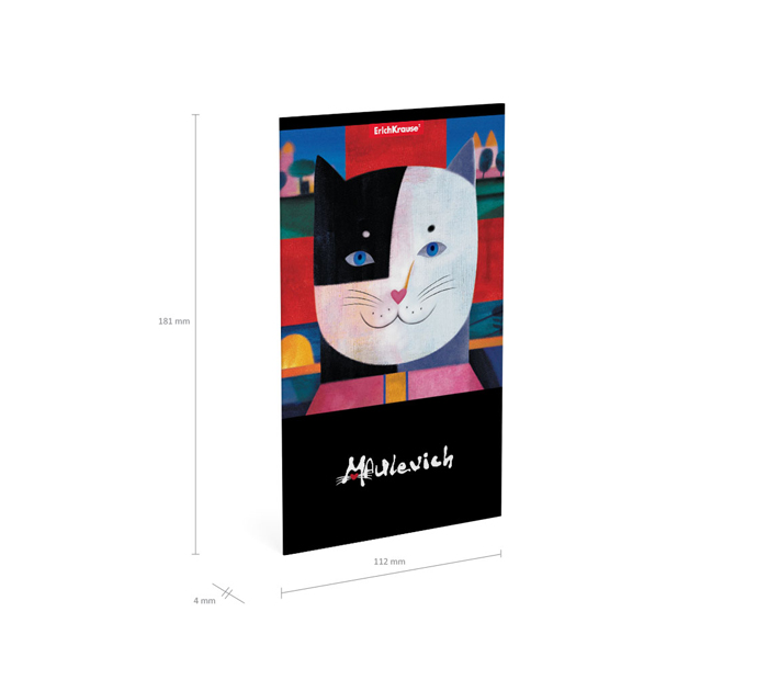 Книжка записная Erich Krause «Мяулевич» 112х181мм, блок в точку, 32л.