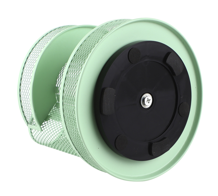 Подставка под канцелярские принадлежности Klerk 7 отделений, металлическая сетка, зеленая, вращающаяся, 165х165х155мм