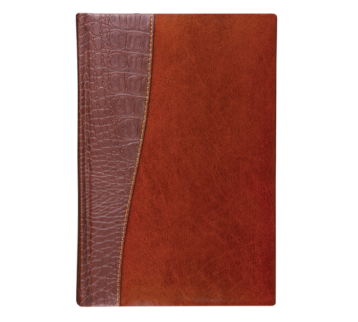 Книжка алфавитная Brauberg «Cayman» А5, кожзам, коричневая, 96л