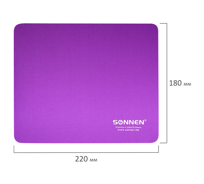 Коврик для мышки Sonnen «Purple» 220х180х3мм