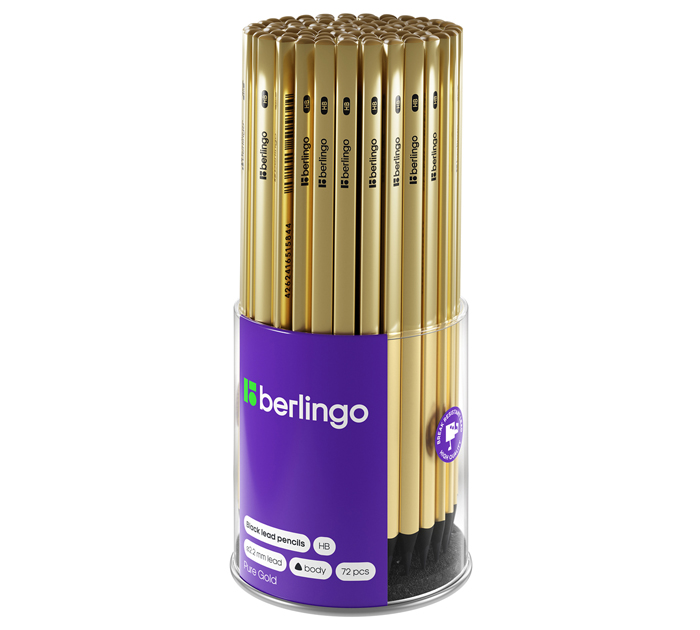 Карандаш Berlingo «Pure gold» HB, черное дерево