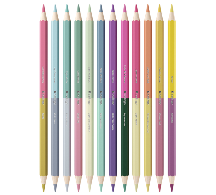 Карандаши цветные Berlingo «SuperSoft. Pastel» двусторонние, 24 цвета